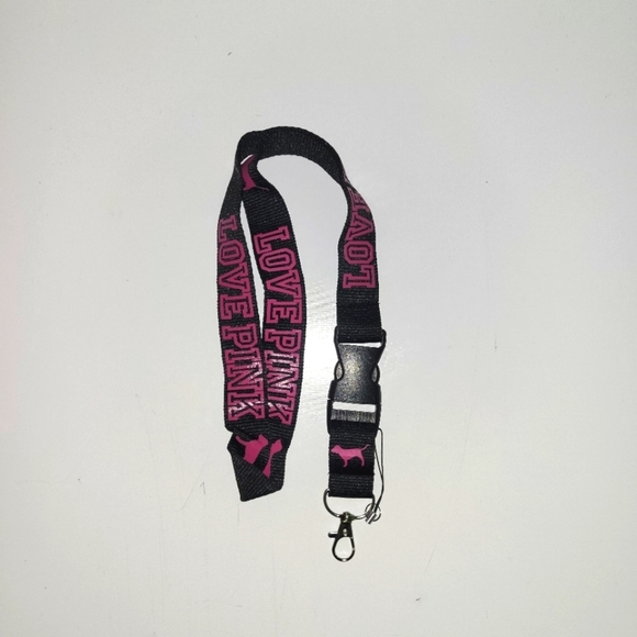 2 Car Keys Holder Love PINK Victoria's Secret One Size Lanyard with Clip - Picture 4 of 7